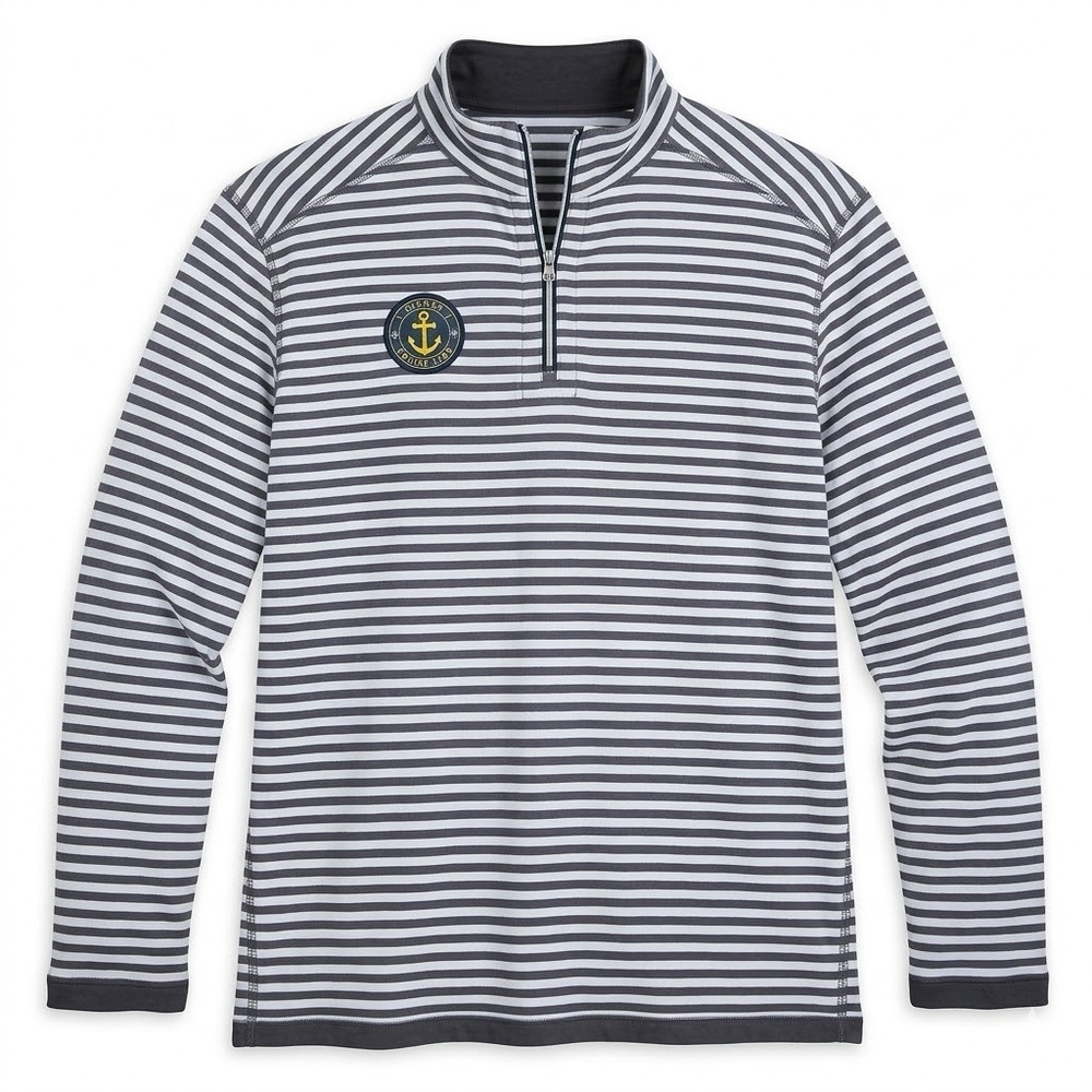 Disney Cruise Line Striped long Sleeve Nautical 1/4 Zip Sweatshirt XL XXL
